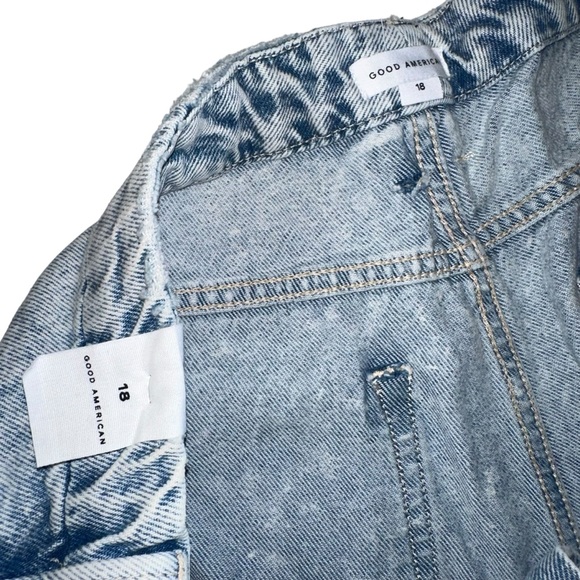 Good American Good Boy Light Wash Vintage Inspired Blue Curvy Jeans Size 18 - Picture 10 of 13